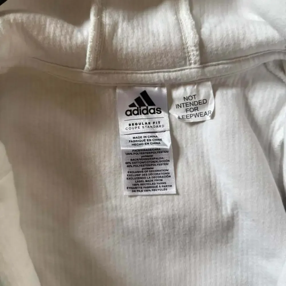 Adidas Baby Sherpa Hooded Bunting Suit 18M White